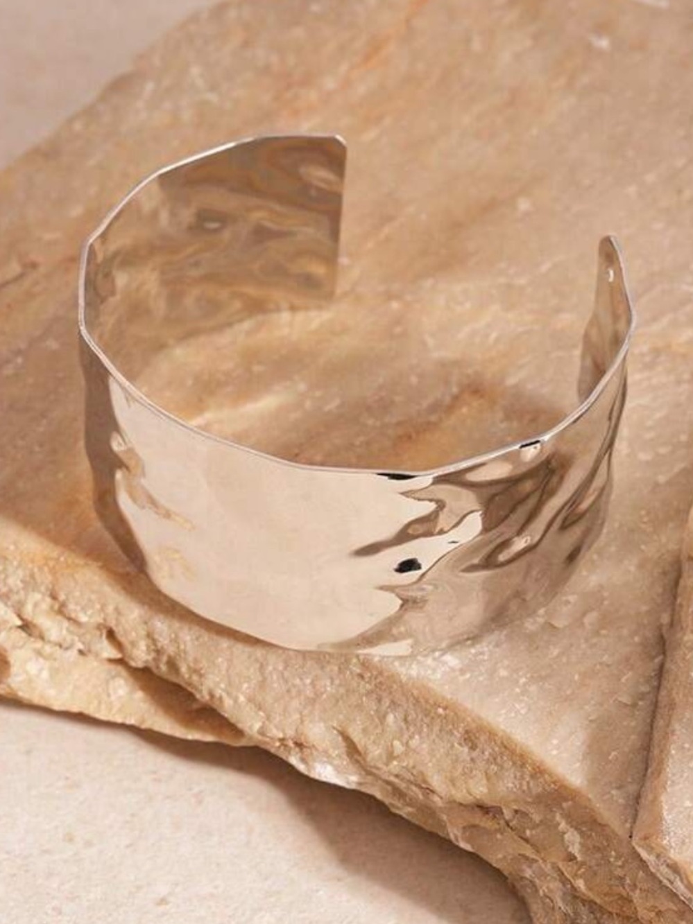 SHEIN Silver Open Cuff Bracelet